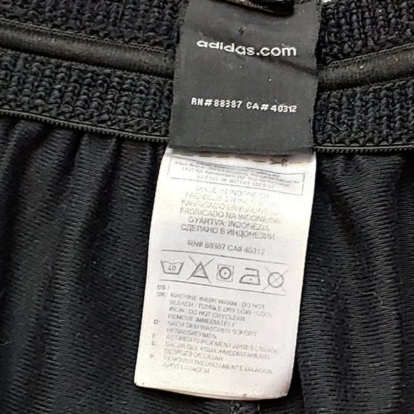 Excellent Used Condition Men's Adidas 3 Stripe Athletic Pant Black Size Medium - Picture 10 of 15